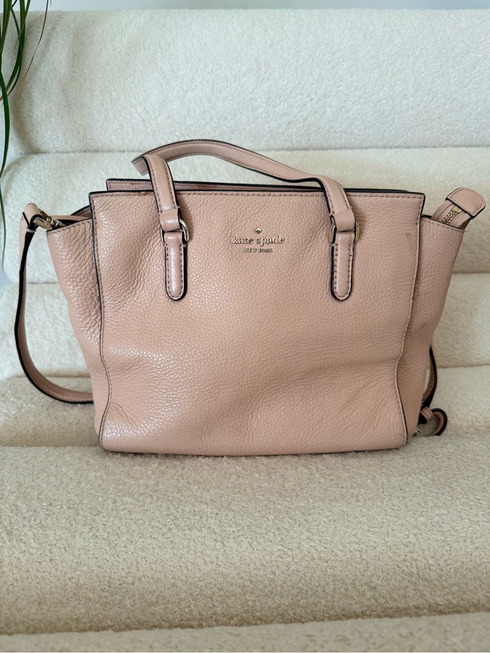 kate spade New York Jackson Medium Satchel - Blush Pink Leather